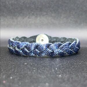 Braided Glittery Blue Bracelet